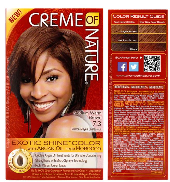 Creme Of Nat Argan Gel Color 7.3 Med Warmbro