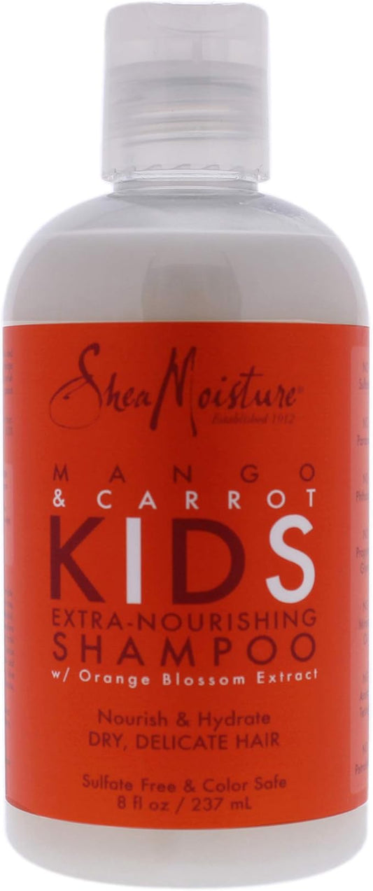 SheaMoisture Mango & Carrot Kids Extra-Nourishing Shampoo, 8 Ounce