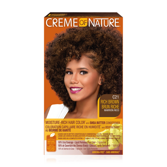 Creme Of Nat Liquid Color #21 Rich Brown