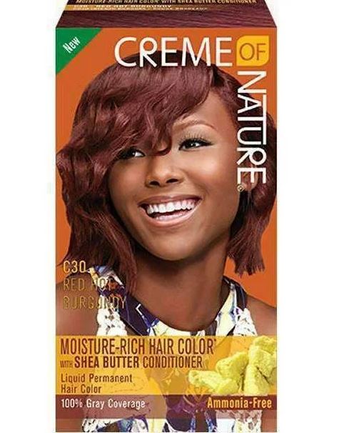 Creme Of Nat Liquid Color #30 Red Hot Burgu